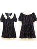 vintage collared polka dot dress
