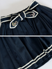 navy striped bow skirt