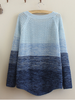 gradient mesh knit sweater