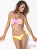 contrast bow bikini set (yellow)