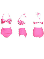 polka dots bikini shorts set