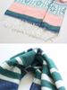 folk style scarf with tassels