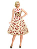 sweet and sour cherry retro long dress