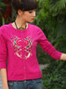 mirror embroidery knit cardigan