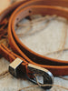 knotted carved floral leather belt