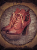 vintage leather lace up bootie