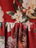 sweet floral printed high waist dress