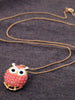 pink owl necklace