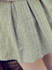 light grey knitted plaid skirt