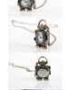 robot time pocket watch necklace