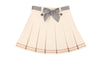 scholarly pleated bow skirt