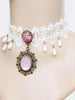 moon fairy white lace necklace collar