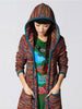 mixed autumn colors hoodie sweater cardigan