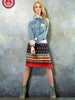 exotic knitted wool skirt