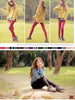 warm and colorful Japanese plush legging/tights