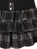 Clearance - black plaid scholarly skirt