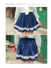 lace ruffle blue skirt