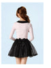 sheer layered bow skirt