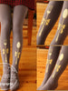 fork and spoon printed tights