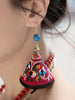 butterfly embroidery earrings
