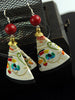butterfly embroidery earrings