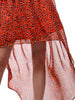 leopard print sheer asymmetrical skirt