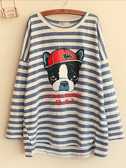 striped bulldog long-sleeve top