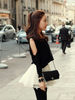 cutout sweater and puffy skirt set