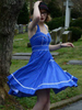 retro polka dots halter dress