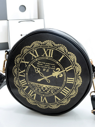 "I am late" vintage clock bag