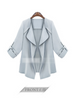 open front irregular hem jacket