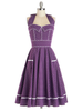 retro polka dots halter dress