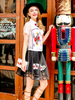 poker cards sheer skirt