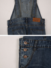 contemporary ripped denim overalls