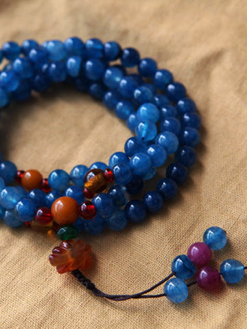 Zen agate blue necklace/bracelet