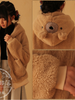 bear hoodie fur jacket