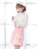rabbit pattern A-line skirt