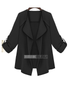 open front irregular hem jacket