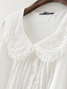 lace crochet long-sleeve cotton shirt