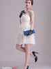 wrapped puffy bow dress