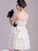 wrapped puffy bow dress