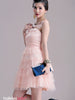 wrapped puffy bow dress