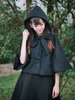 bow cape and pleated skirt set