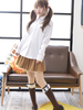 lace hem pleated mini skirt
