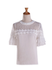 rose love chiffon lace top