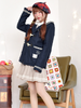 navy striped bow skirt