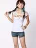 waterlily embroidery tee