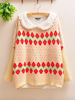 lace crochet long-sleeve cotton shirt