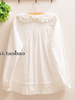 lace crochet long-sleeve cotton shirt