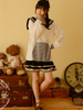 bow lace tiered skirt